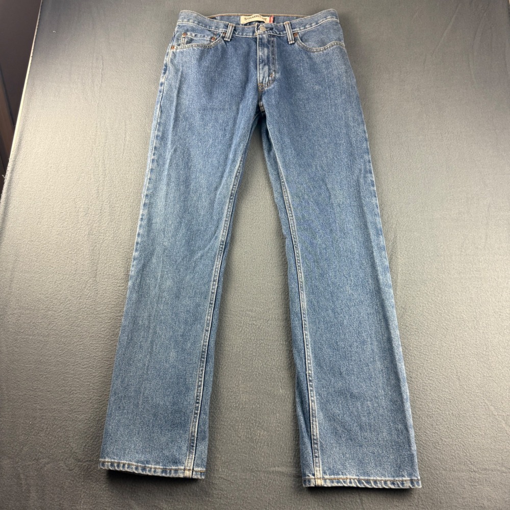 Levis 505 Jeans Men's 31x32 (Fits 32x33) Blue Regular Fit Straight Leg Y2K
